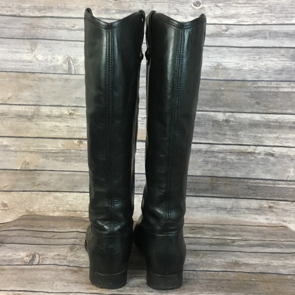 Frye Black Melissa Button Riding Boot - Picture 4 of 8